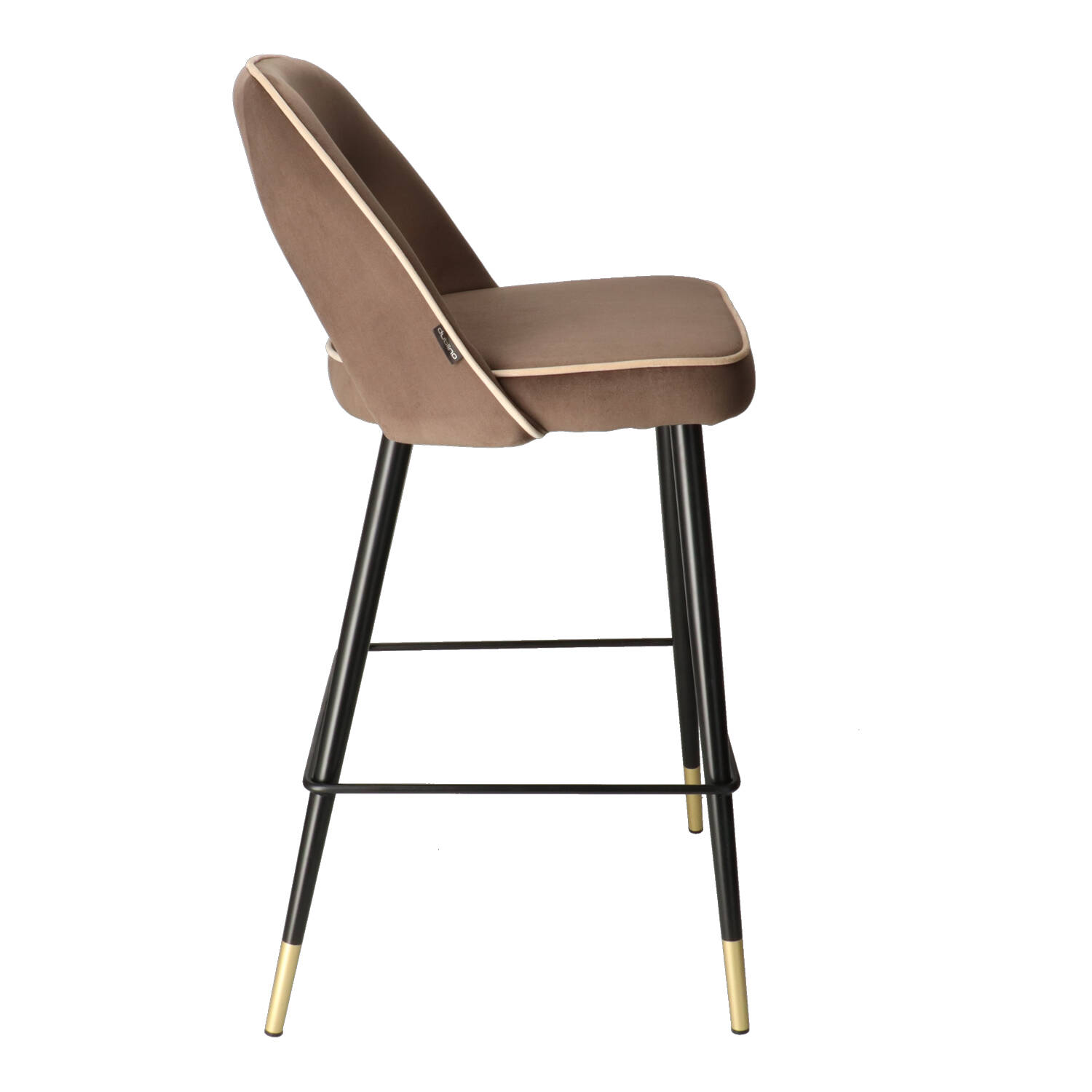 DL FANNY PIP Brown design Upholstered indoor bar stool
